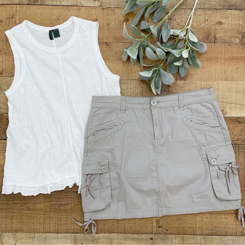 Skirt Cargo Gray PRANA Cargo Utility in Soft Gray Sporty
